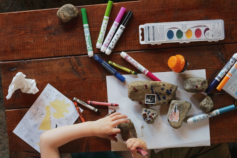 Child doing a hands-on craft